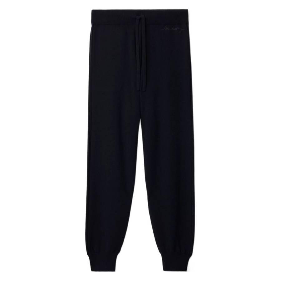 Burberry Logo Embroidered Cashmere Jogging Pants by BURBERRY