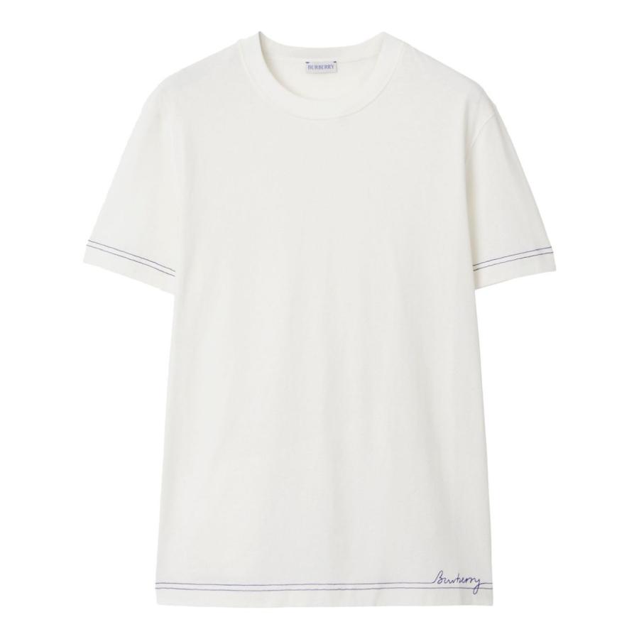 Burberry Logo-Embroidered Cotton Crewneck T-Shirt by BURBERRY