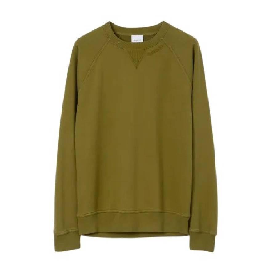 Burberry Logo Embroidered Cotton Sweater by BURBERRY