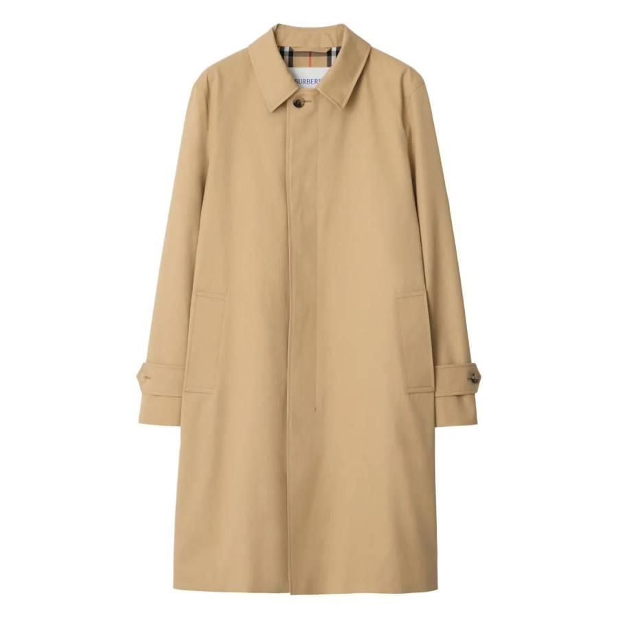 Burberry Long Cotton Gabardine Car Coat by BURBERRY