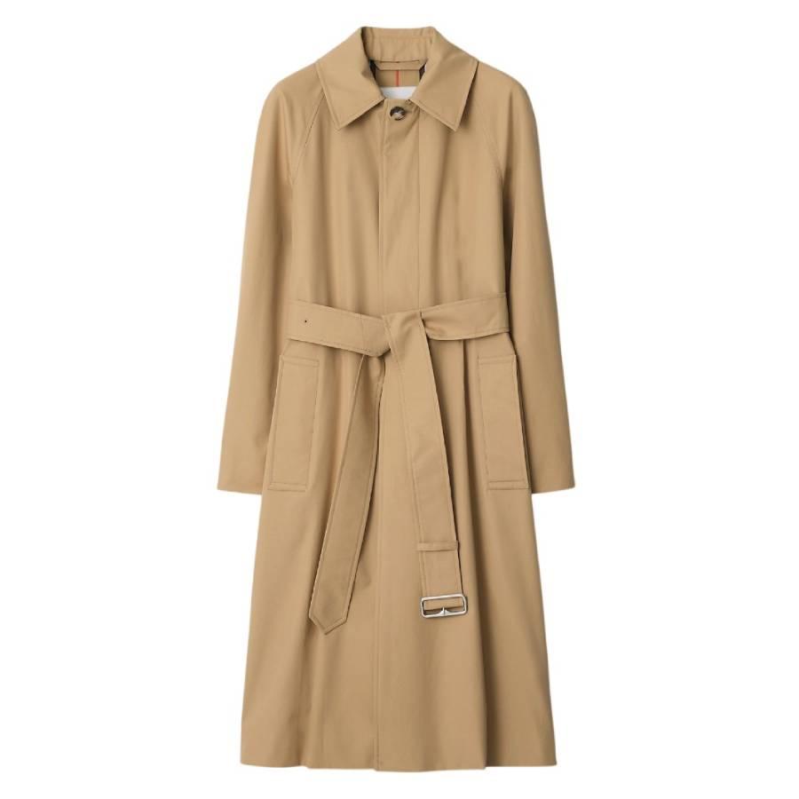 Burberry Long Gabardine Belted Car Coat by BURBERRY