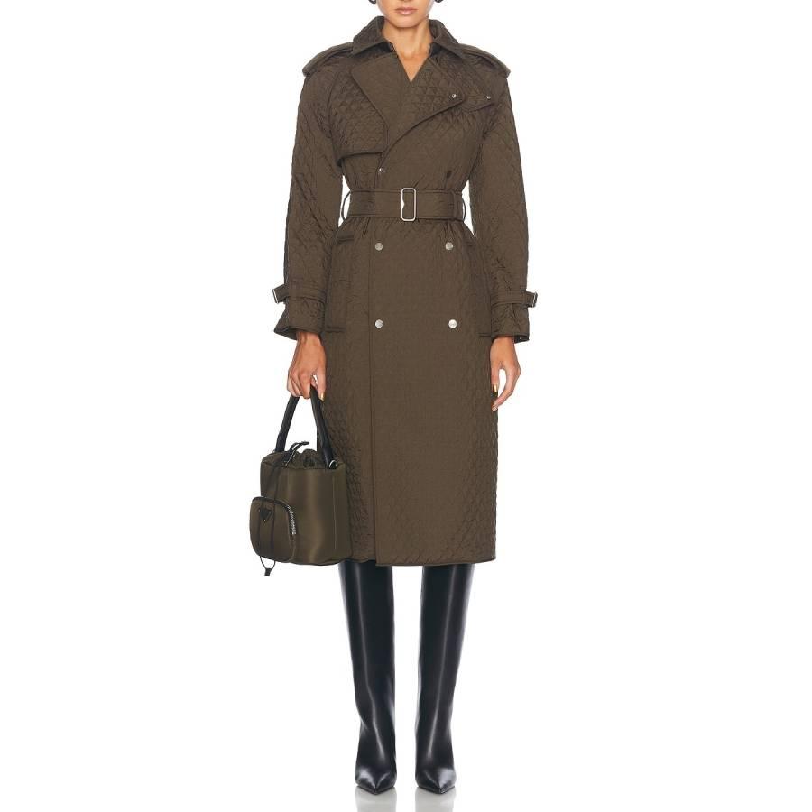 Burberry Long Quilted Trench Coat by BURBERRY