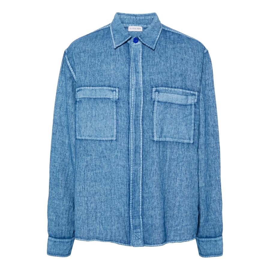 Burberry Long-Sleeve Linen Shirt by BURBERRY