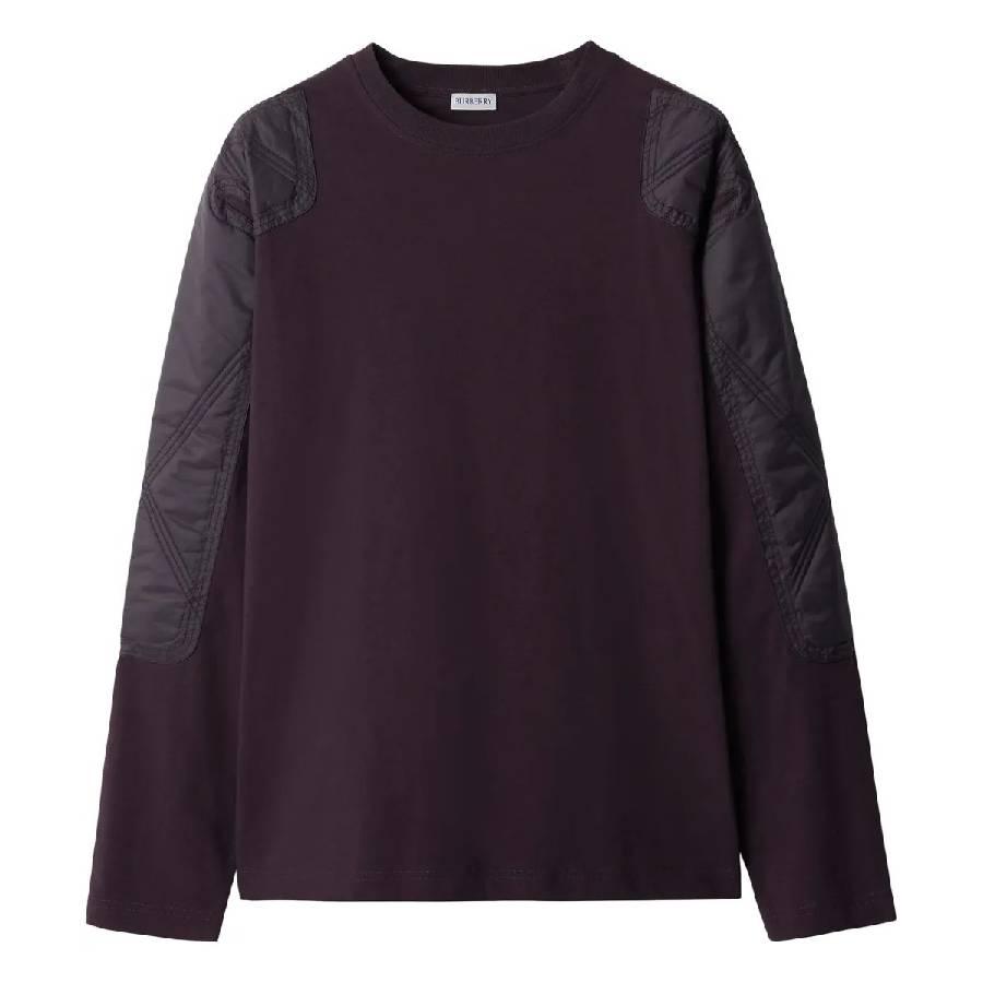 Burberry Long Sleeve Panelled Cotton Top by BURBERRY