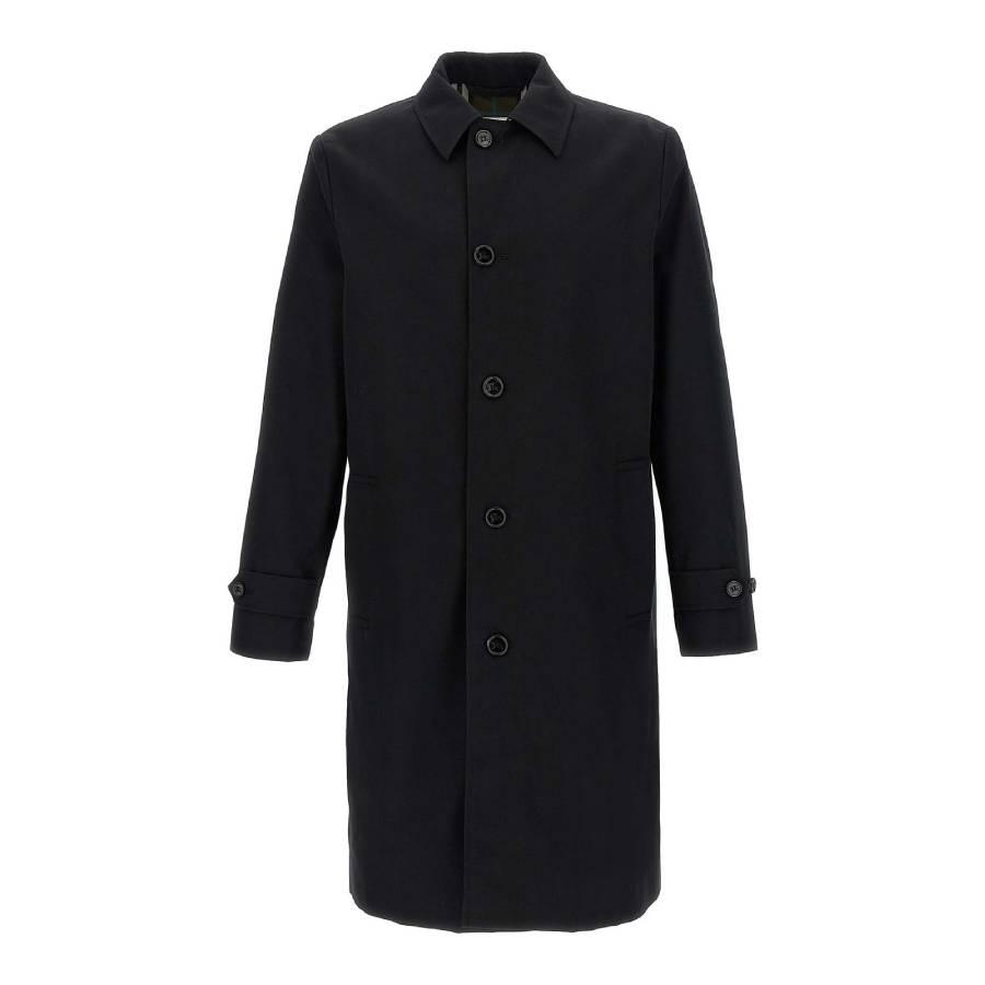 Burberry Mens Black Single Breasted Medium Car Coat by BURBERRY