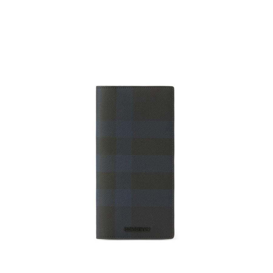 Burberry Mens Check Leather Long Wallet by BURBERRY