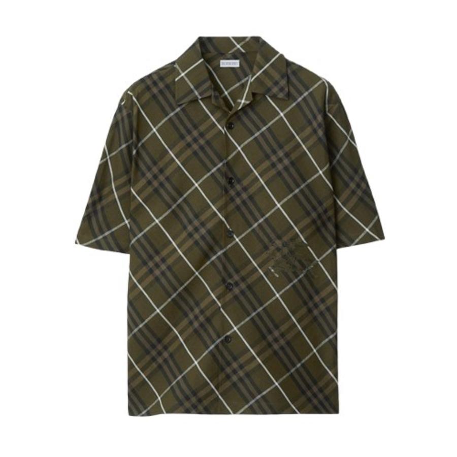 Burberry Mens Check Linen Shirt by BURBERRY
