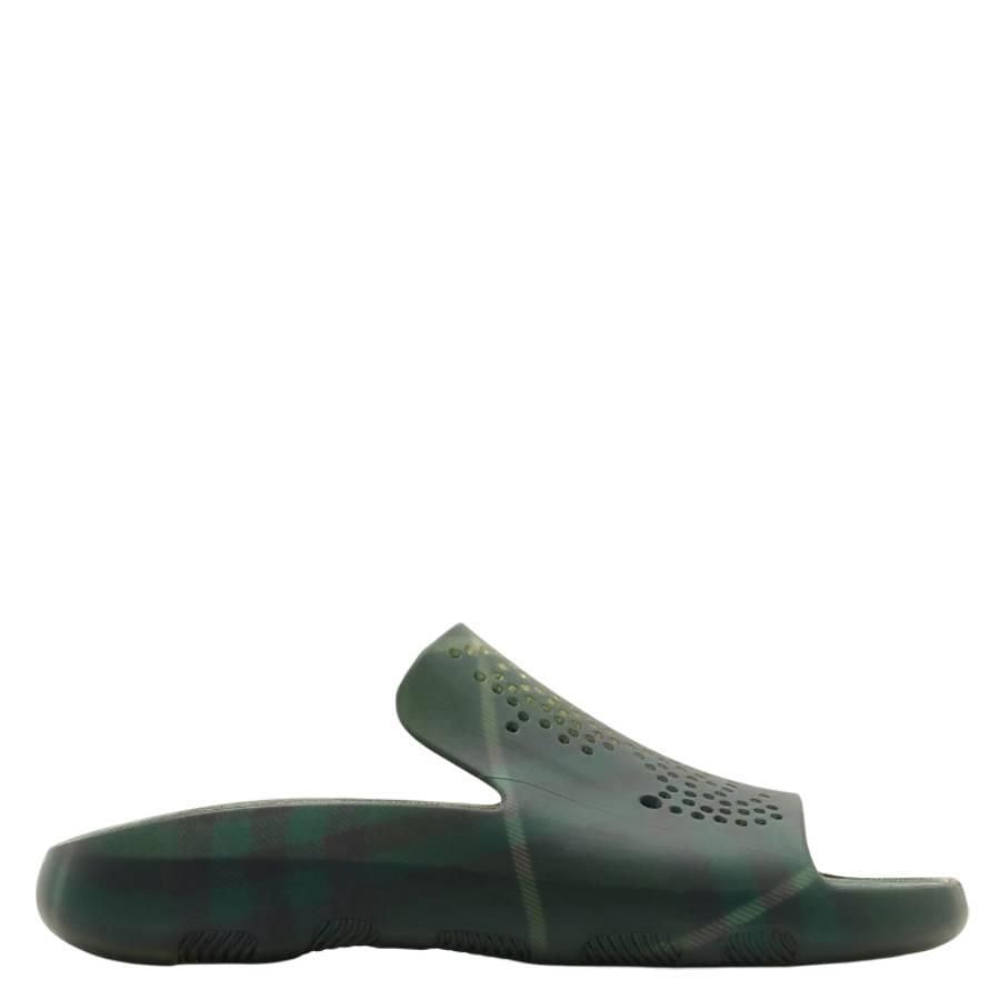 Burberry Mens Check Rubber Stingray Slides by BURBERRY