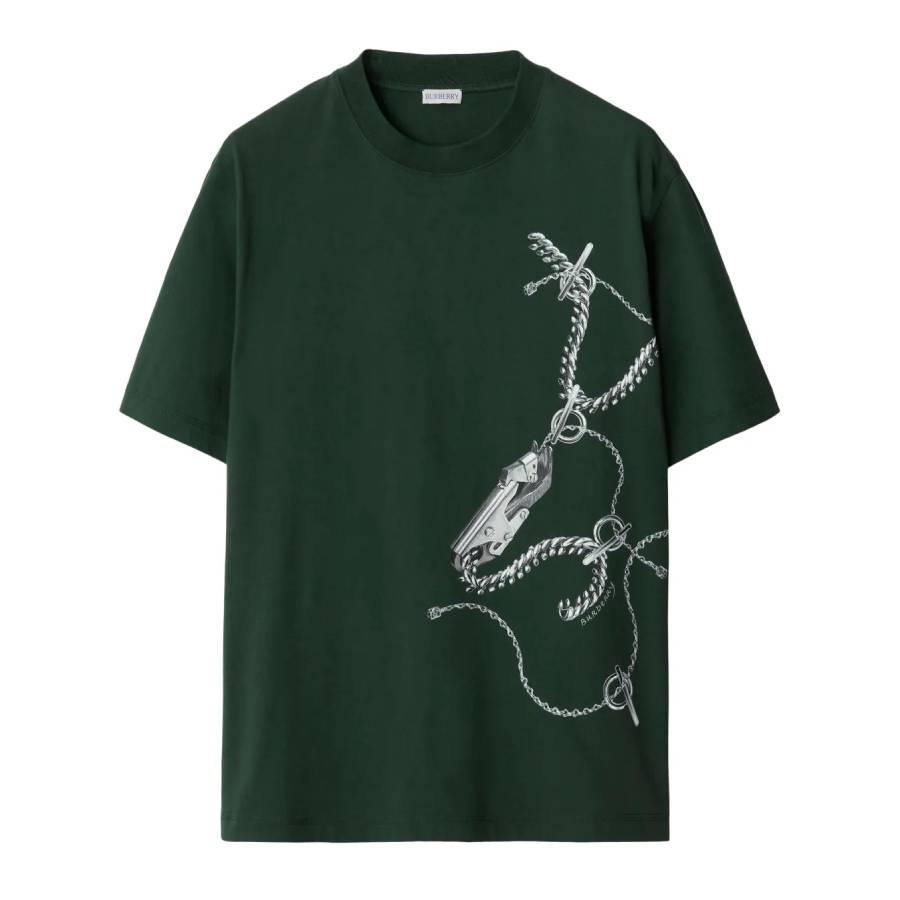 Burberry Mens Knight Hardware Cotton T-Shirt by BURBERRY