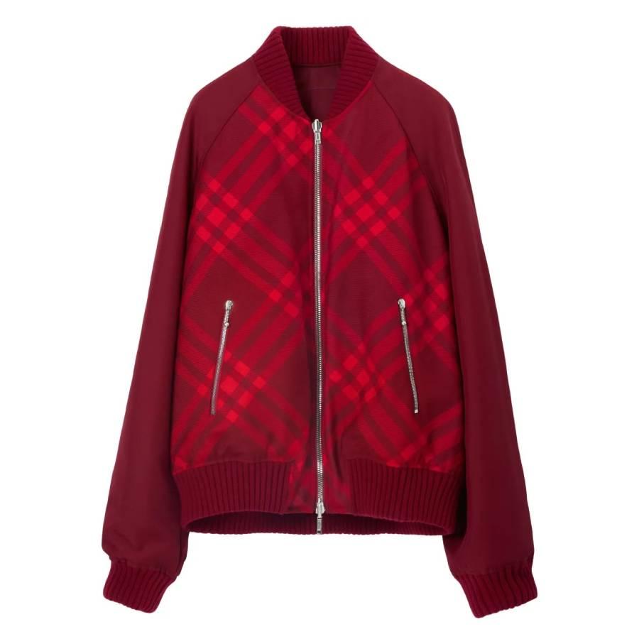 Burberry Mens Ripple Reversible Check-Print Bomber Jacket by BURBERRY