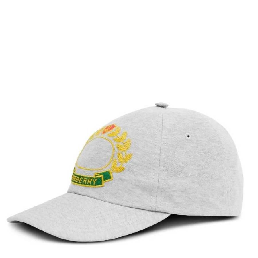 Burberry Oak Leaf Crest Cotton Baseball Hat by BURBERRY