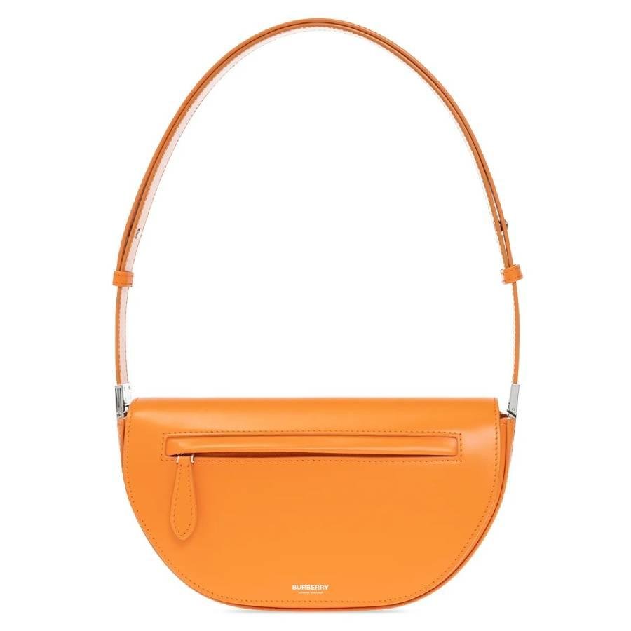 Burberry Orange Small Olympia Leather Shoulder Bag by BURBERRY