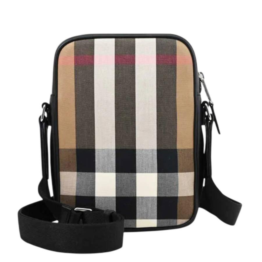 Burberry Paddy Taupe Brown IP Check Crossbody Bag by BURBERRY