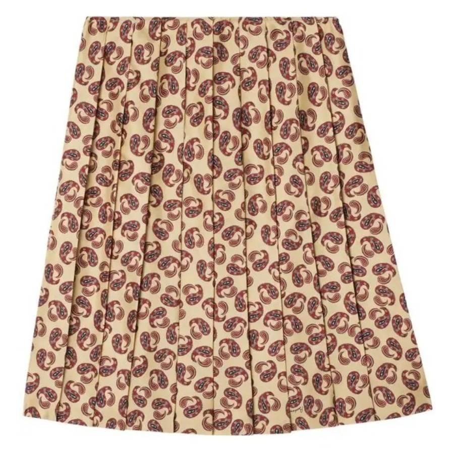 Burberry Paisley Print Pleated Midi Skirt by BURBERRY