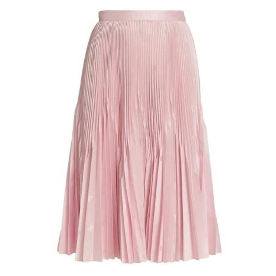 Burberry Pale Candy Pink Angelina Pleated Skirt by BURBERRY