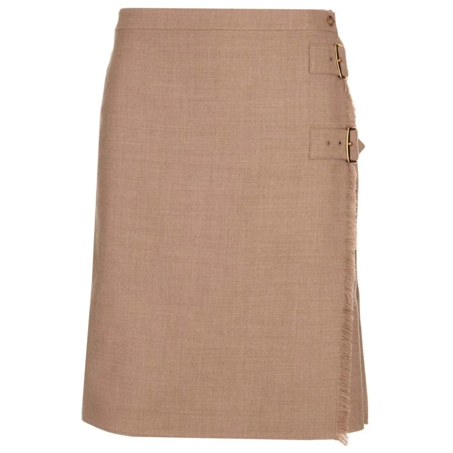 Burberry Panel Pleated Wool Kilt by BURBERRY