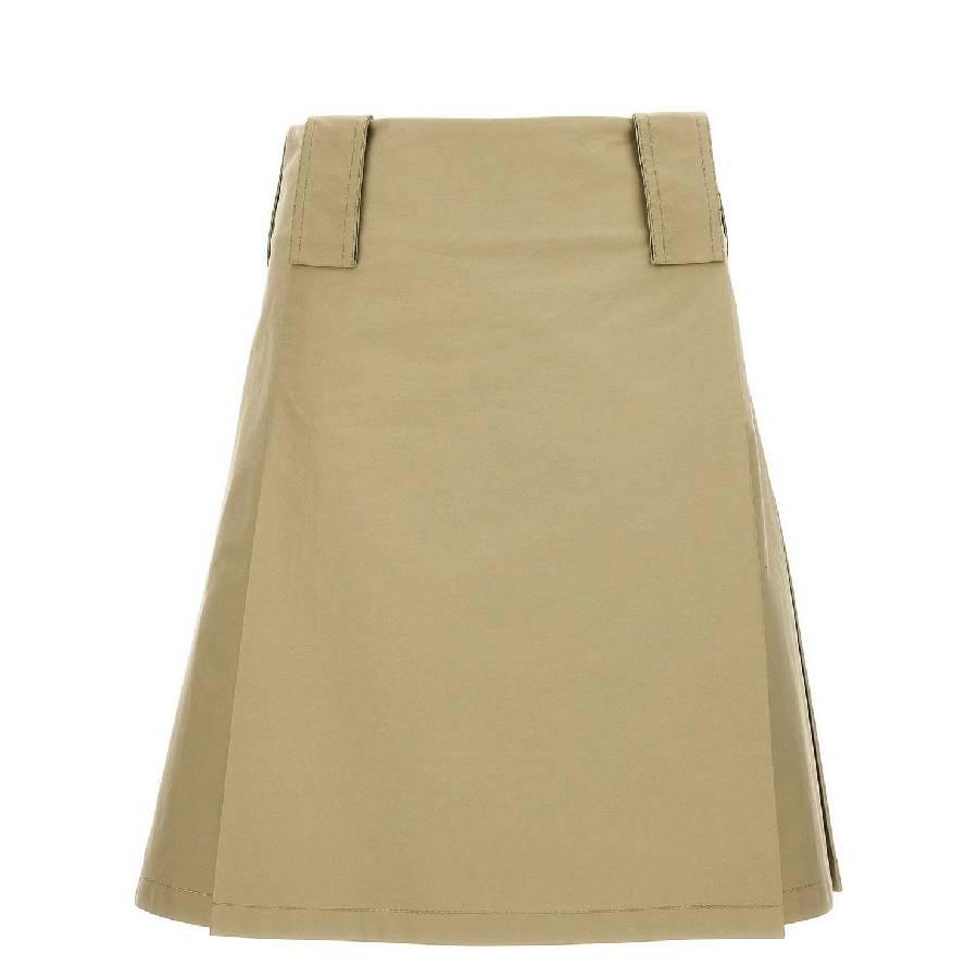 Burberry Pleat-Detail A-Line Midi Skirt by BURBERRY