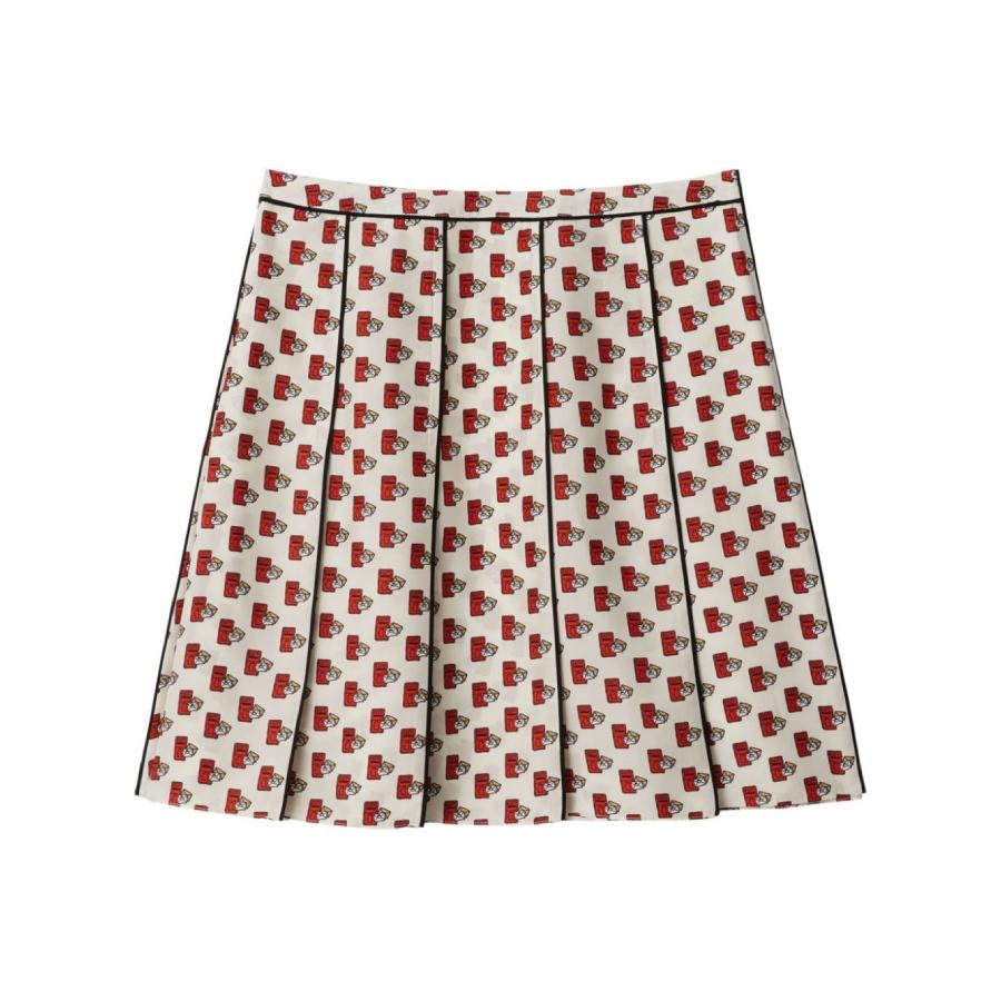 Burberry Postbox Pleated Silk Skirt by BURBERRY