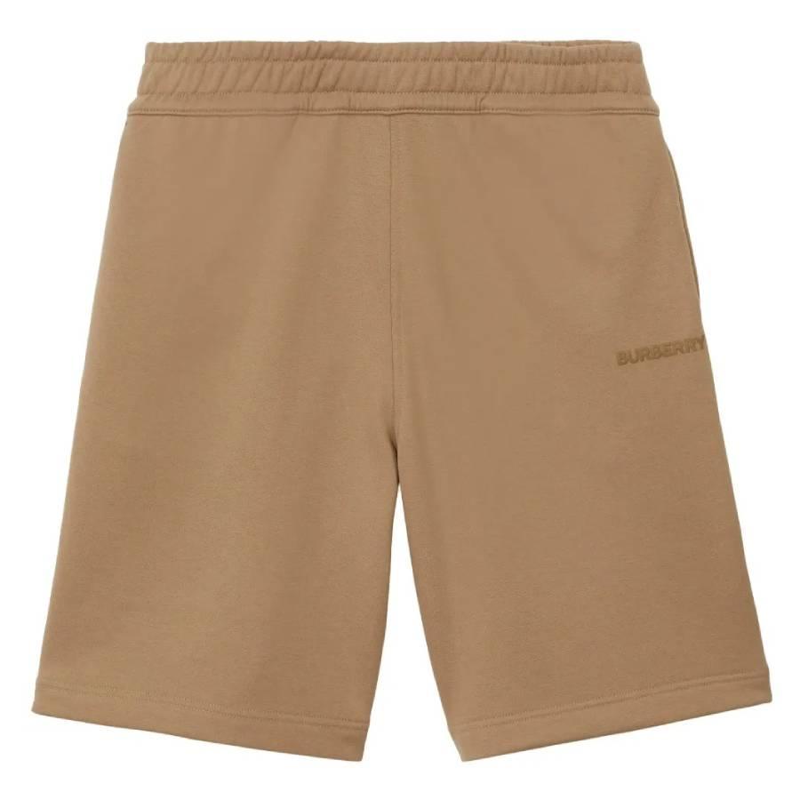 Burberry Raphael Logo Embroidered Cotton Shorts by BURBERRY