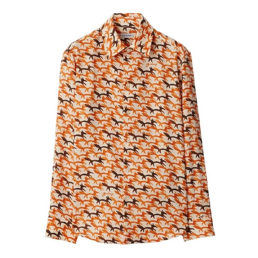 Burberry Regular Fit Fox Pattern Wool Shirt by BURBERRY