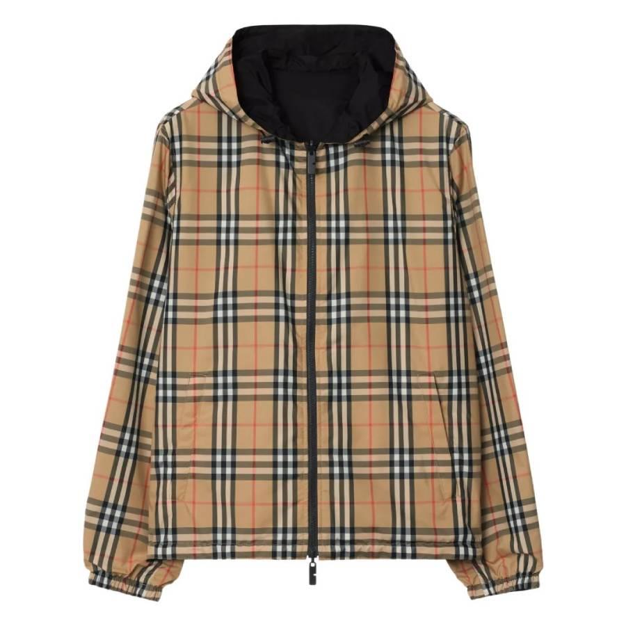Burberry Reversible Check Newport Hooded Jacket by BURBERRY