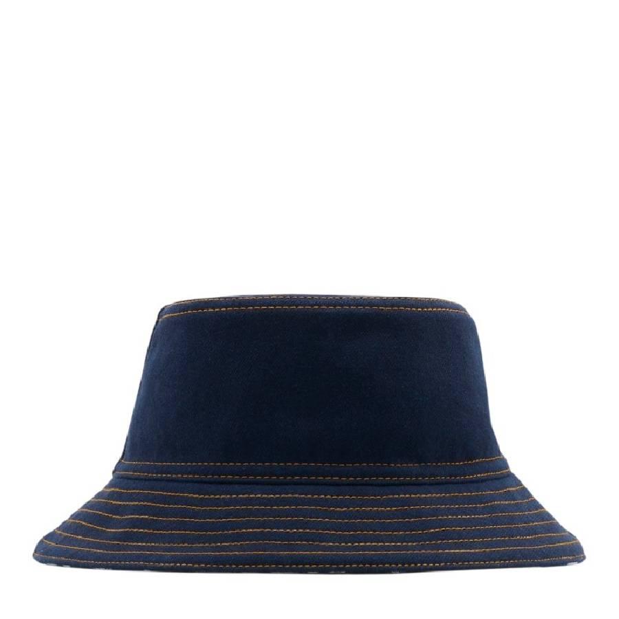 Burberry Reversible Denim Cotton Bucket Hat by BURBERRY