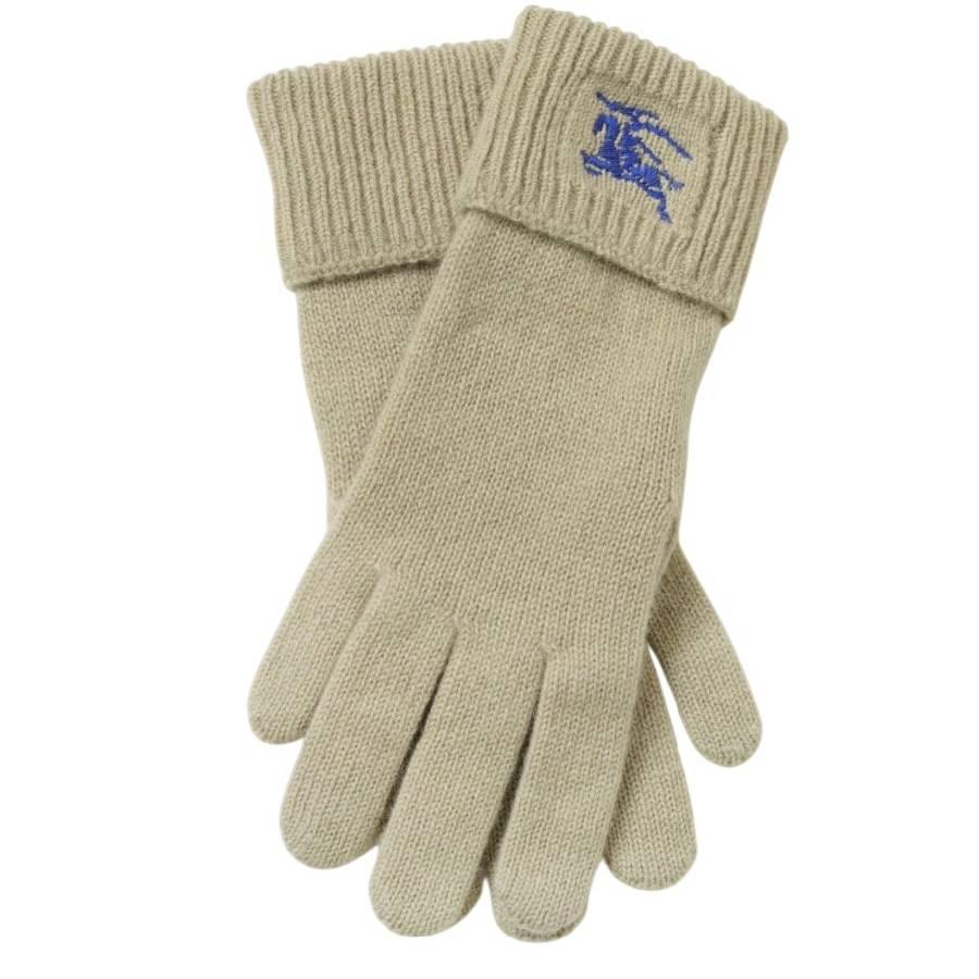 Burberry Ribbed Cuffs Cashmere Gloves by BURBERRY