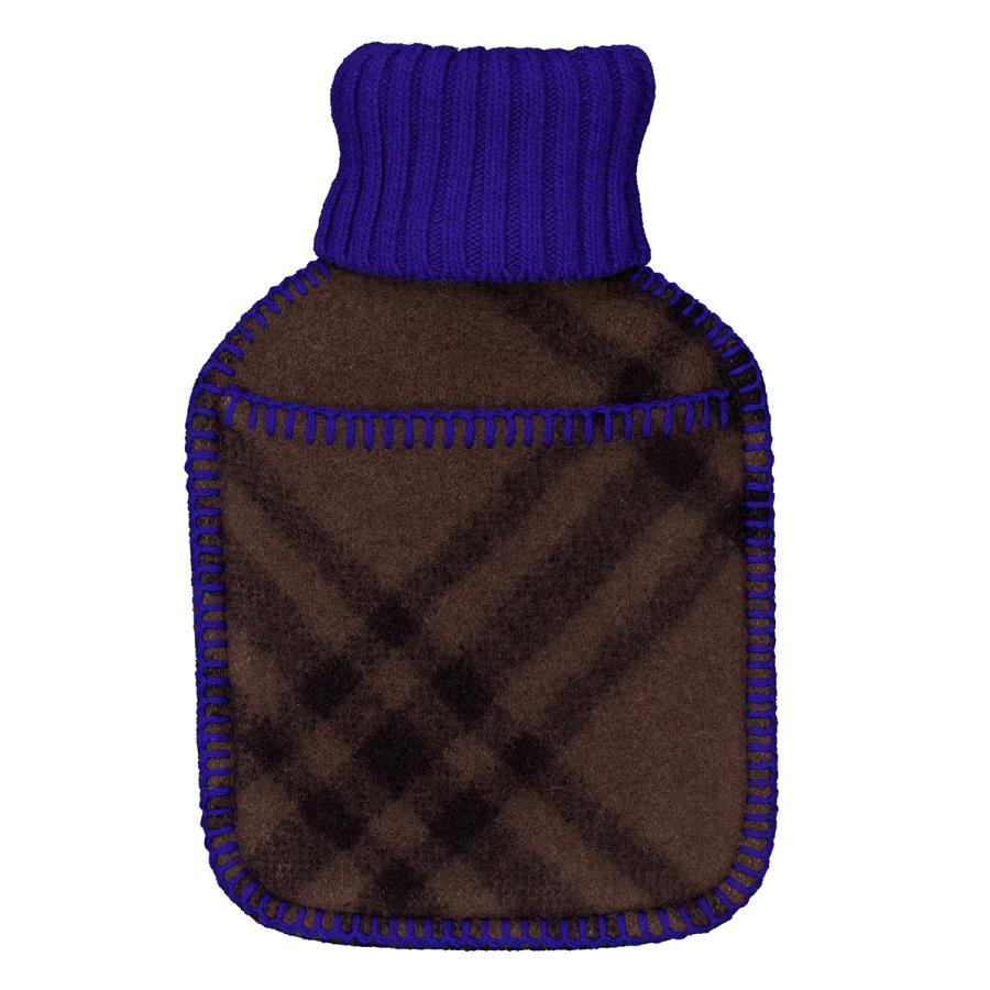 Burberry Ribbed-Knit Plaid-Check Hot Water Bottle by BURBERRY