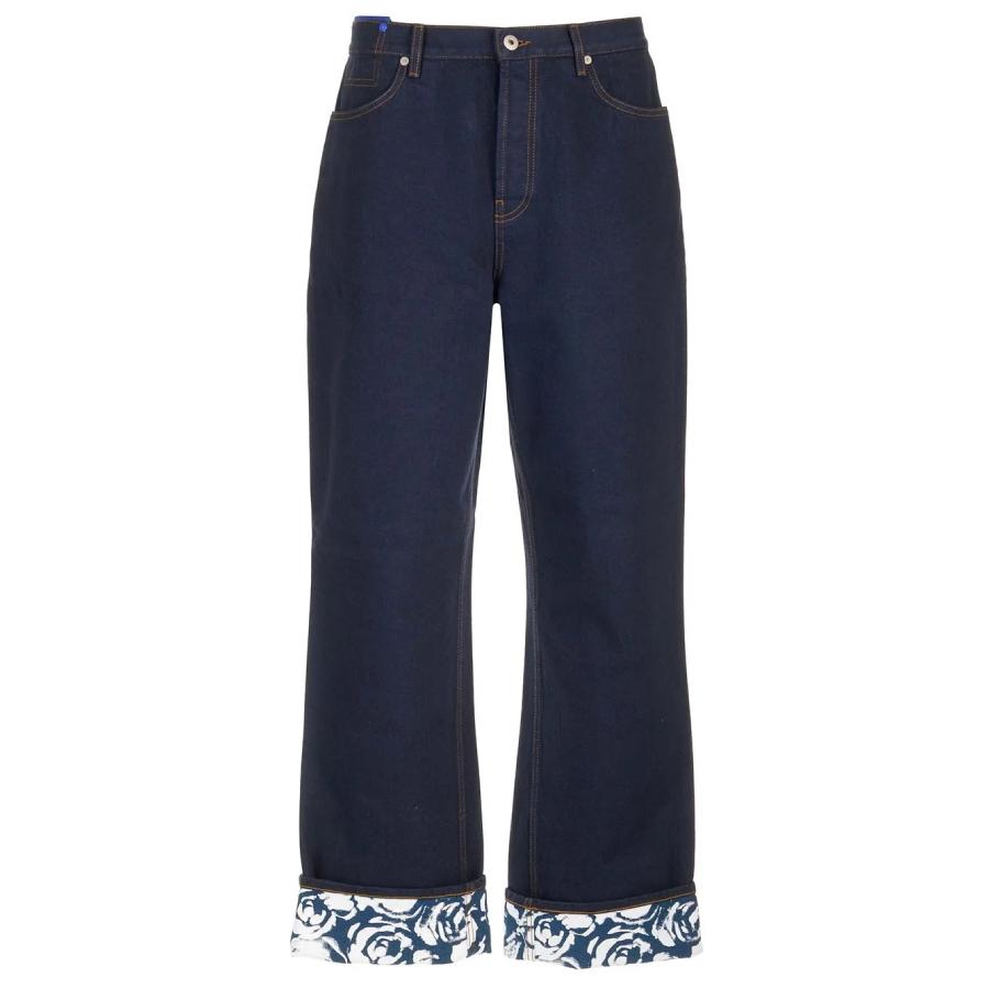 Burberry Rose-Print Straight-Leg Jeans by BURBERRY