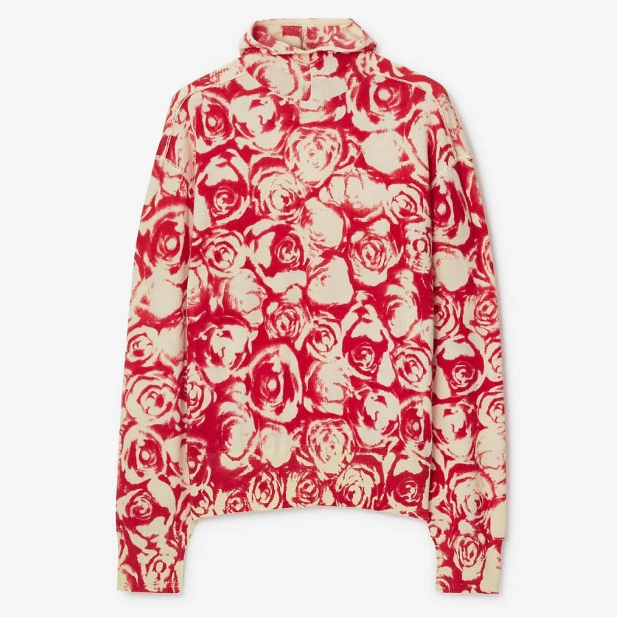 Burberry Rose Wool Hoodie by BURBERRY