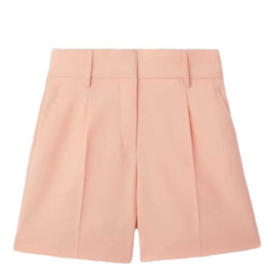 Burberry Rosebud Pink Lorie Wool-Blend Tailored Shorts by BURBERRY
