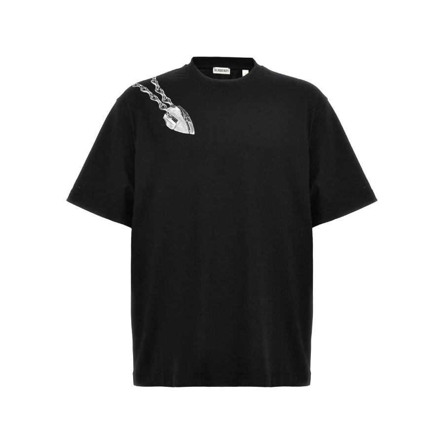 Burberry Shield Crewneck Cotton T-Shirt by BURBERRY