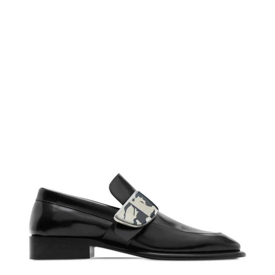Burberry Shield Leather Loafers by BURBERRY