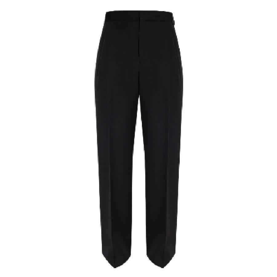 Burberry Side Stripe Wide-Leg Wool Trousers by BURBERRY