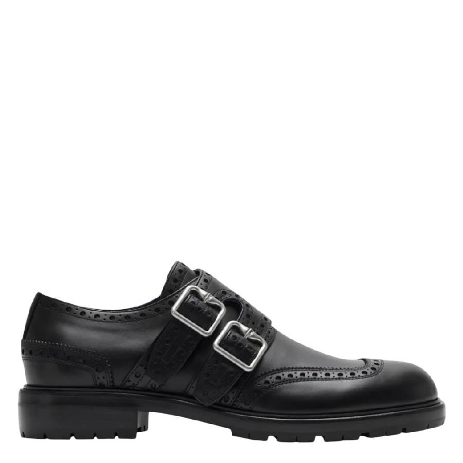 Burberry Signature B Buckle Monk Shoes by BURBERRY