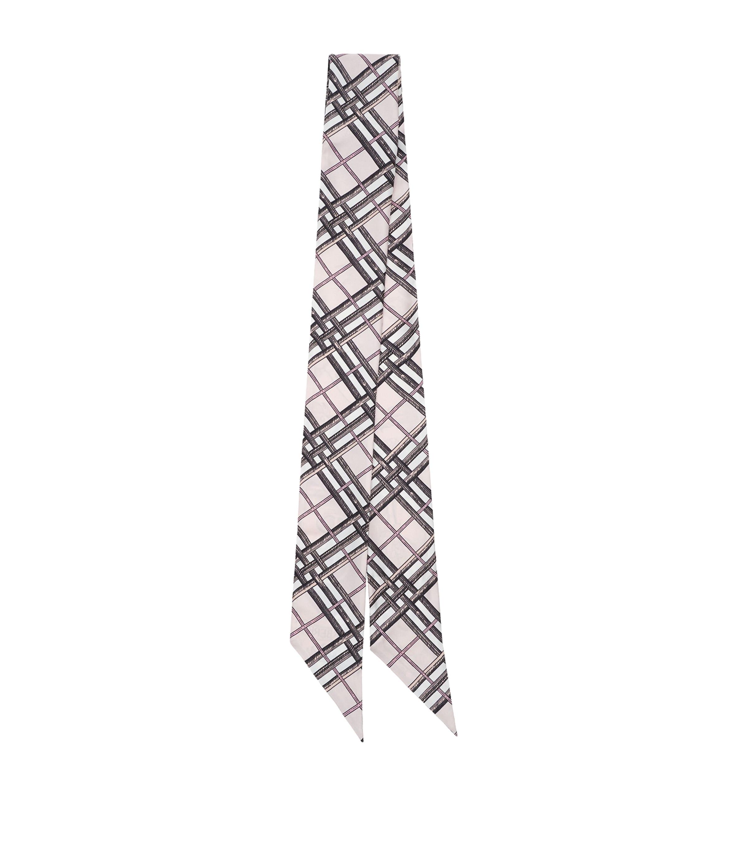 Burberry Silk Reversible Skinny Scarf by BURBERRY