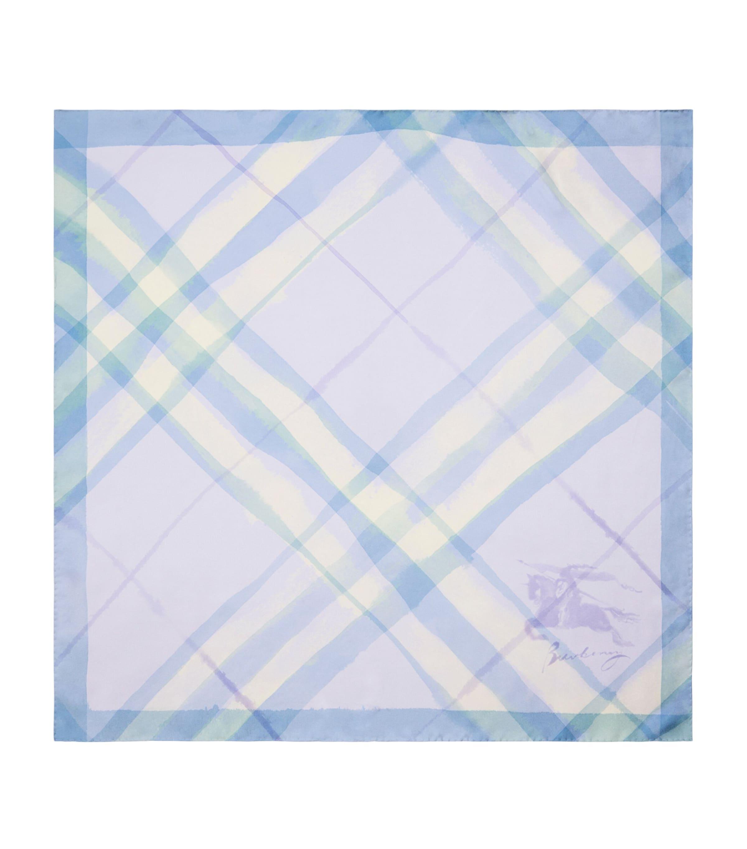 Burberry Silk Watercolour Check Scarf by BURBERRY