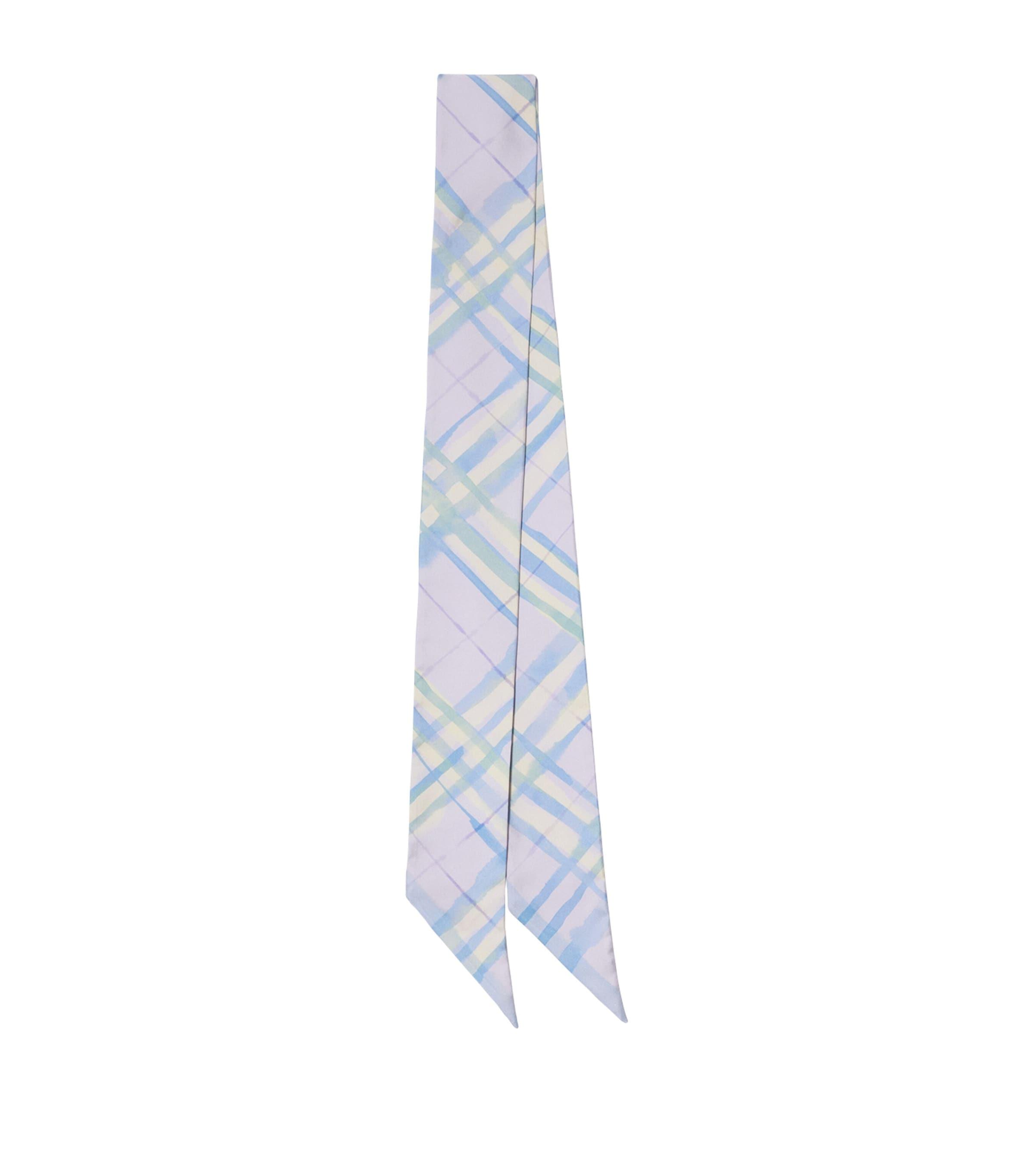 Burberry Silk Watercolour Check Twilly by BURBERRY