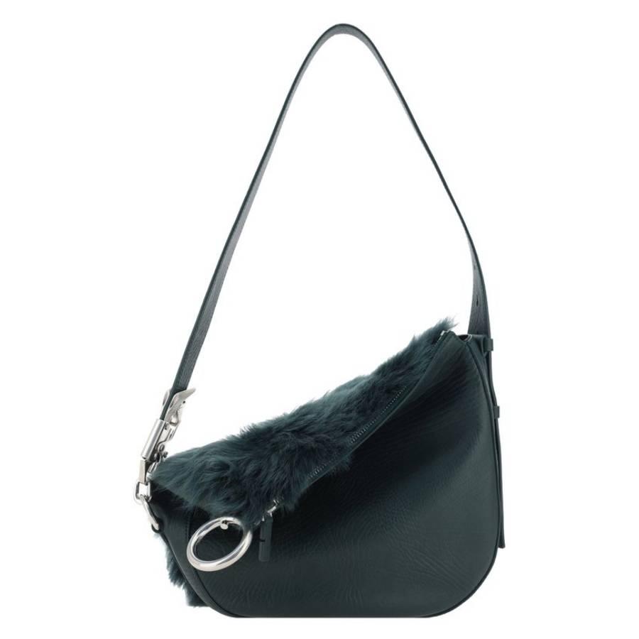 Burberry Small Knight Shearling Zipped Shoulder Bag by BURBERRY