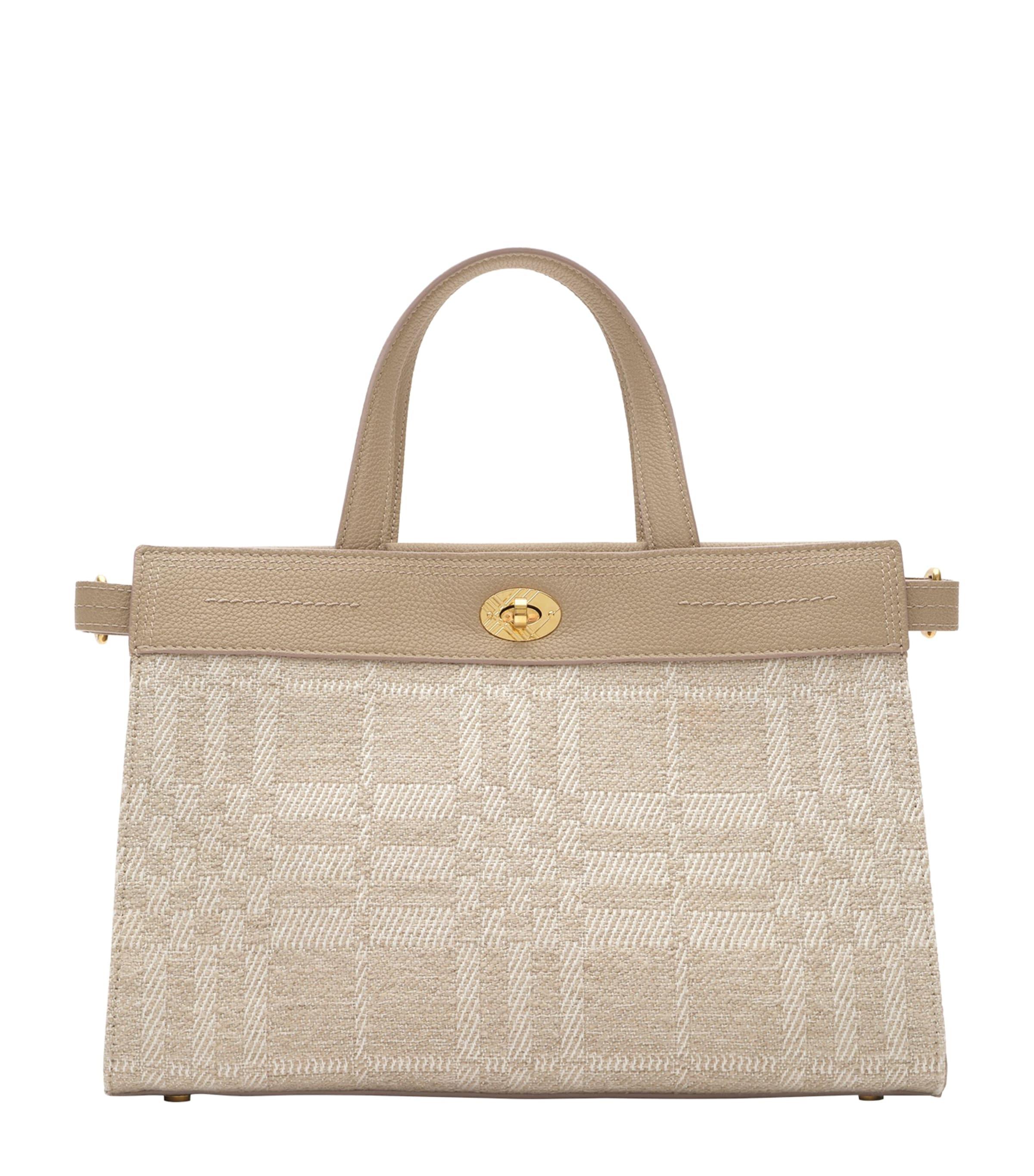 Burberry Small Linen-Cotton Cotswolds Tote Bag by BURBERRY