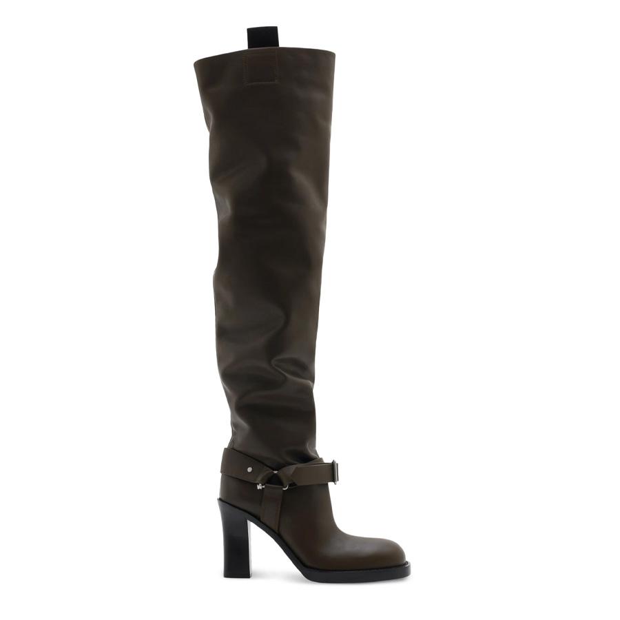 Burberry Soft Stirrup Leather Boots by BURBERRY