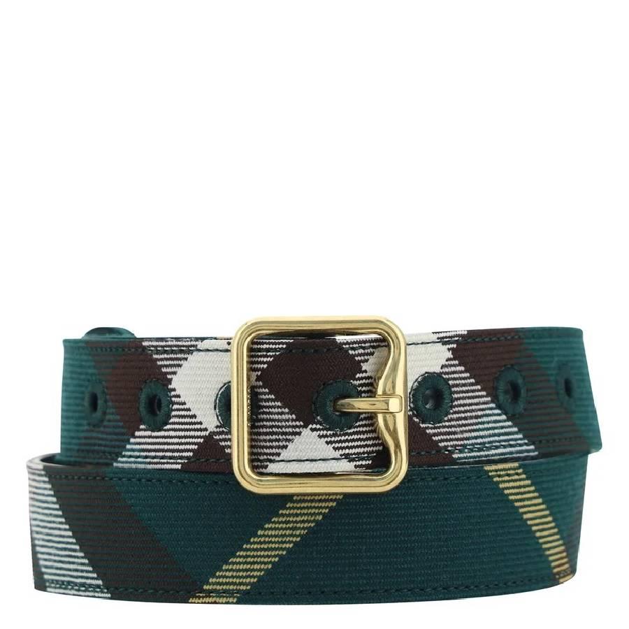 Burberry Square Buckle Check-Pattern Belt by BURBERRY