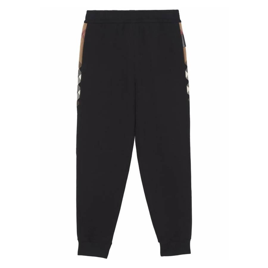 Burberry Stephan Check Trim Cotton Joggers by BURBERRY