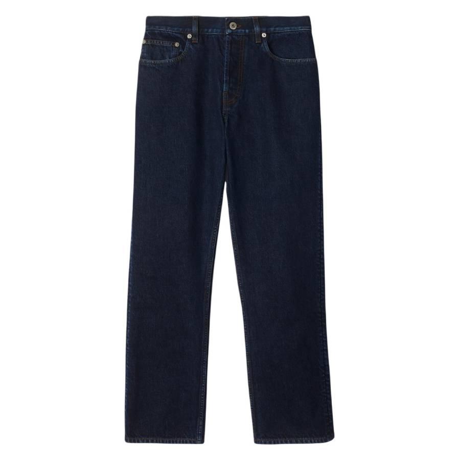 Burberry Straight Leg EKD Patch Denim Jeans by BURBERRY