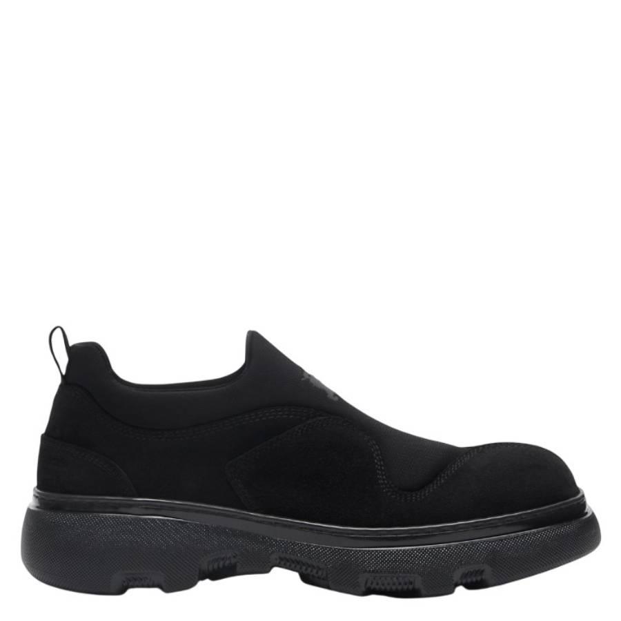Burberry Suede Foam Slip-On Sneakers by BURBERRY