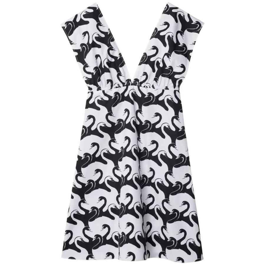 Burberry Swan Graphic Print Cotton Dress by BURBERRY