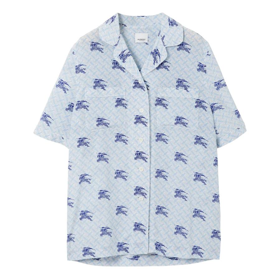 Burberry Tabi Ekd Monogram Silk Pyjama Shirt by BURBERRY