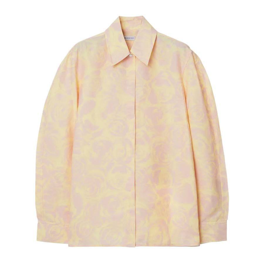 Burberry Taffeta Shirt With Floral Print by BURBERRY