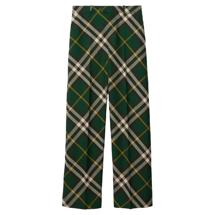 Burberry Tailored Check Pattern Wool Trousers by BURBERRY