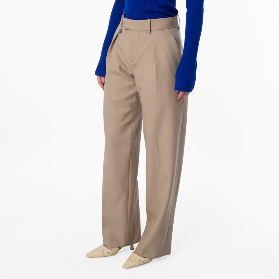 Burberry Tailored Wool Wide-Leg Trousers by BURBERRY